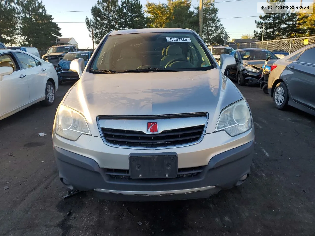 2008 Saturn Vue Xe VIN: 3GSDL43N98S598928 Lot: 73807384