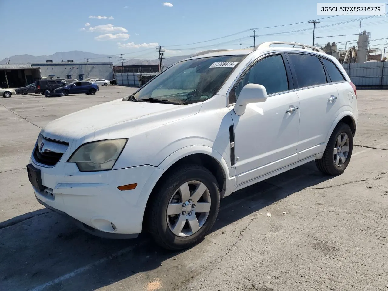 2008 Saturn Vue Xr VIN: 3GSCL537X8S716729 Lot: 74380444