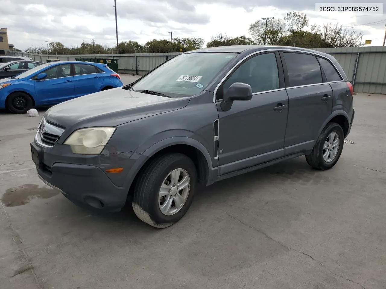 2008 Saturn Vue Xe VIN: 3GSCL33P08S574752 Lot: 78176624