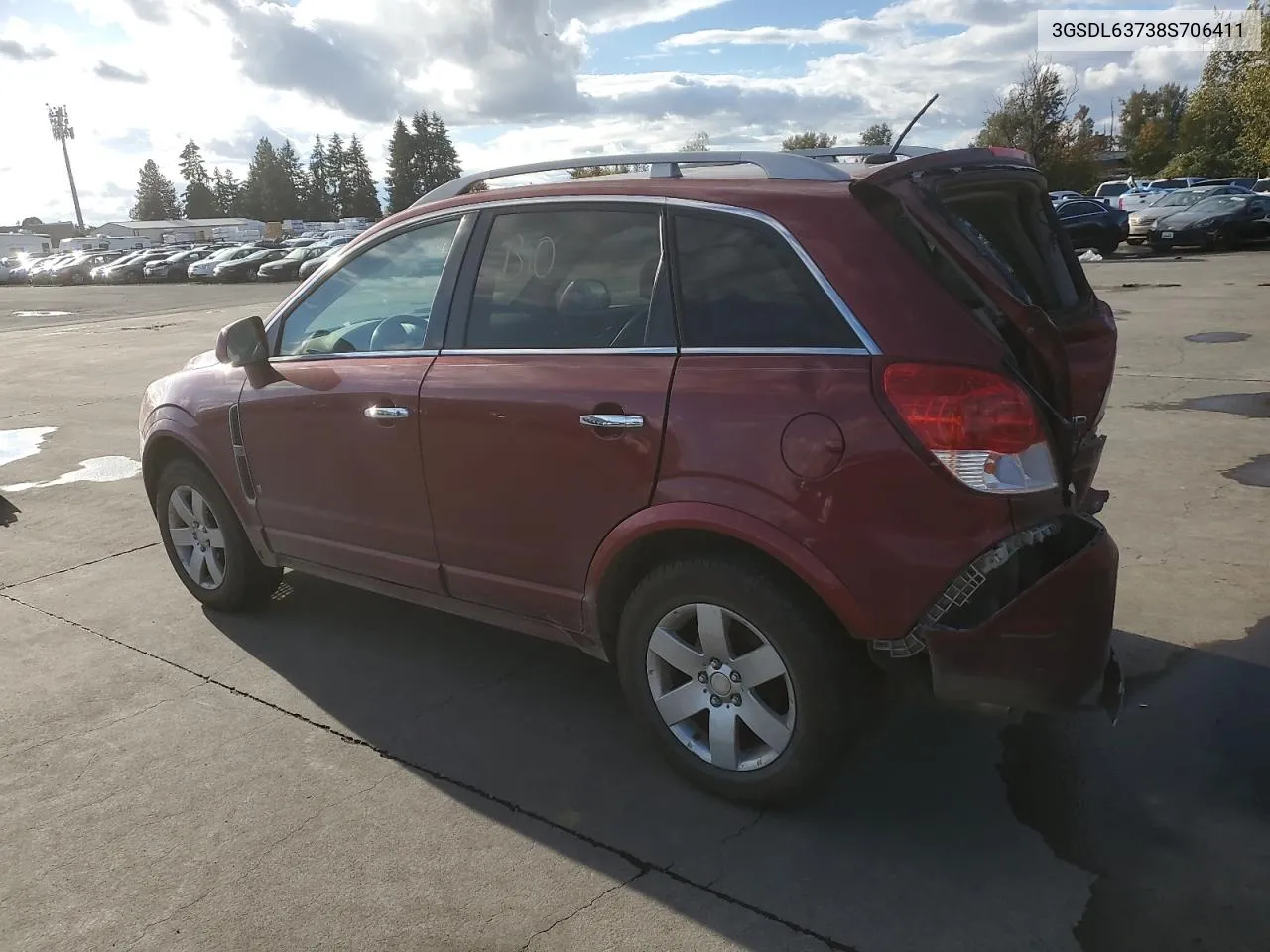 2008 Saturn Vue Xr VIN: 3GSDL63738S706411 Lot: 78259364