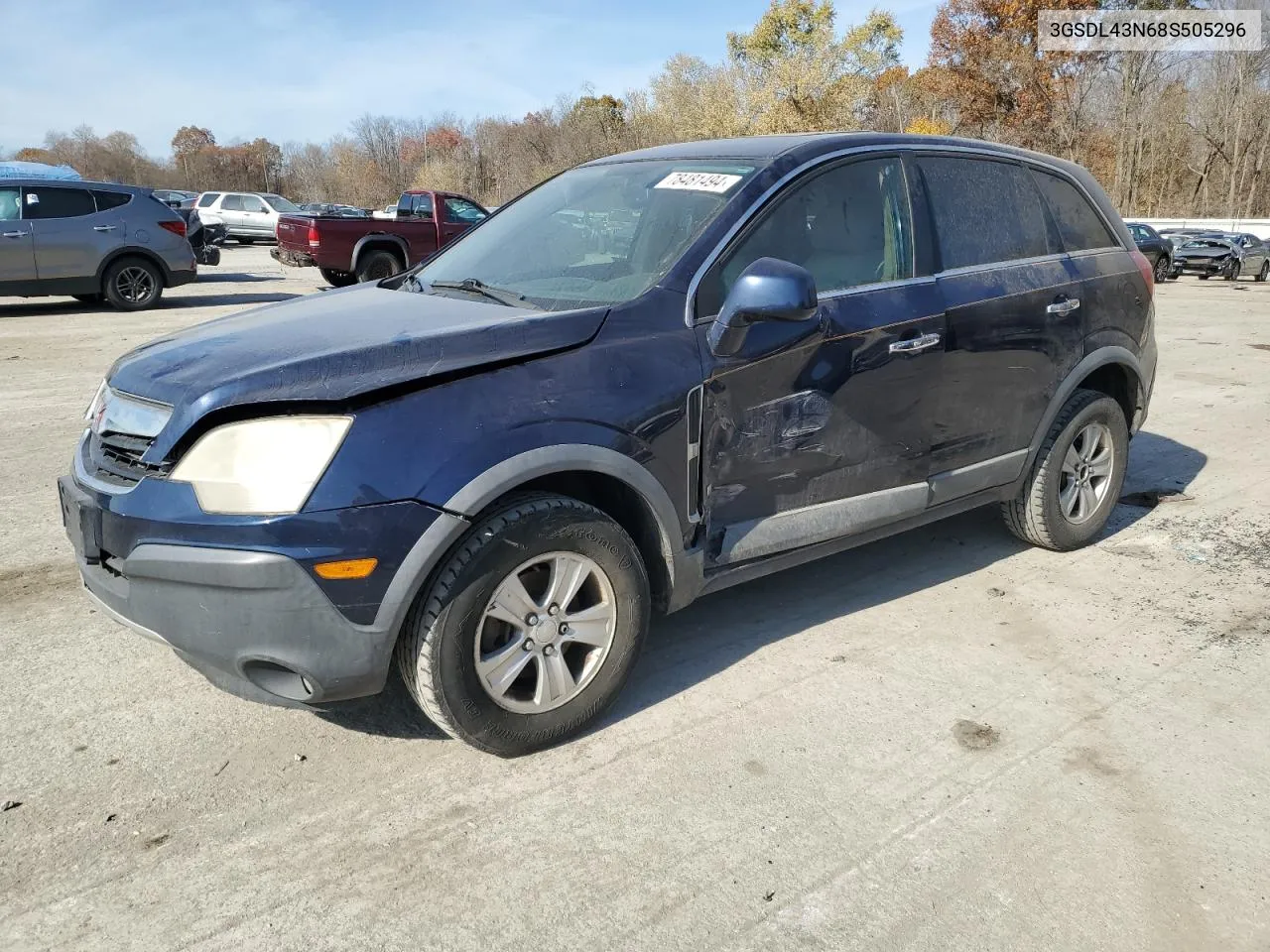 2008 Saturn Vue Xe VIN: 3GSDL43N68S505296 Lot: 78481494