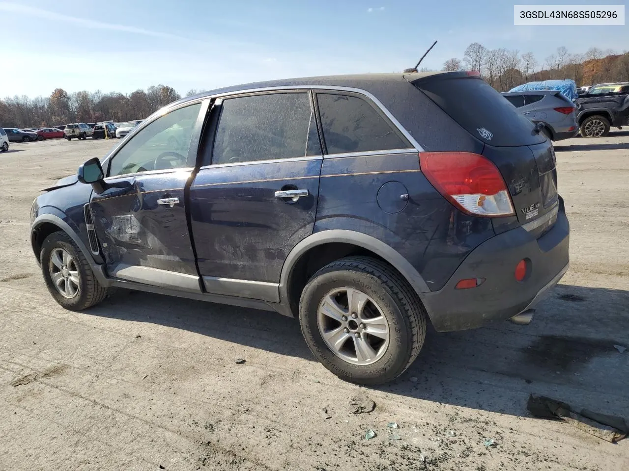 2008 Saturn Vue Xe VIN: 3GSDL43N68S505296 Lot: 78481494