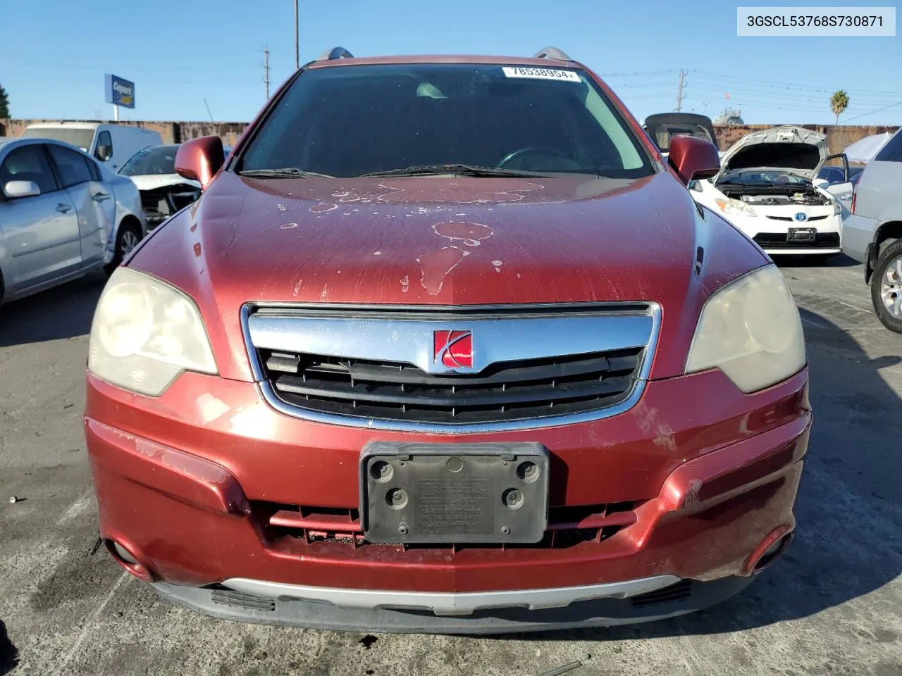 2008 Saturn Vue Xr VIN: 3GSCL53768S730871 Lot: 78538954