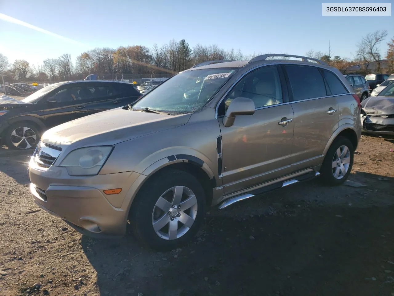 2008 Saturn Vue Xr VIN: 3GSDL63708S596403 Lot: 79928634