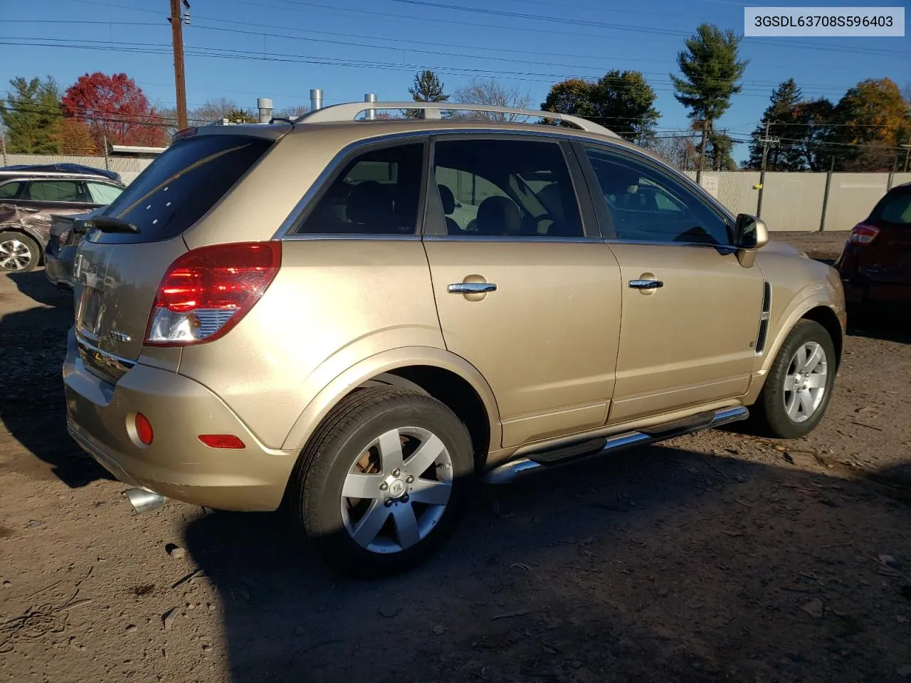 2008 Saturn Vue Xr VIN: 3GSDL63708S596403 Lot: 79928634