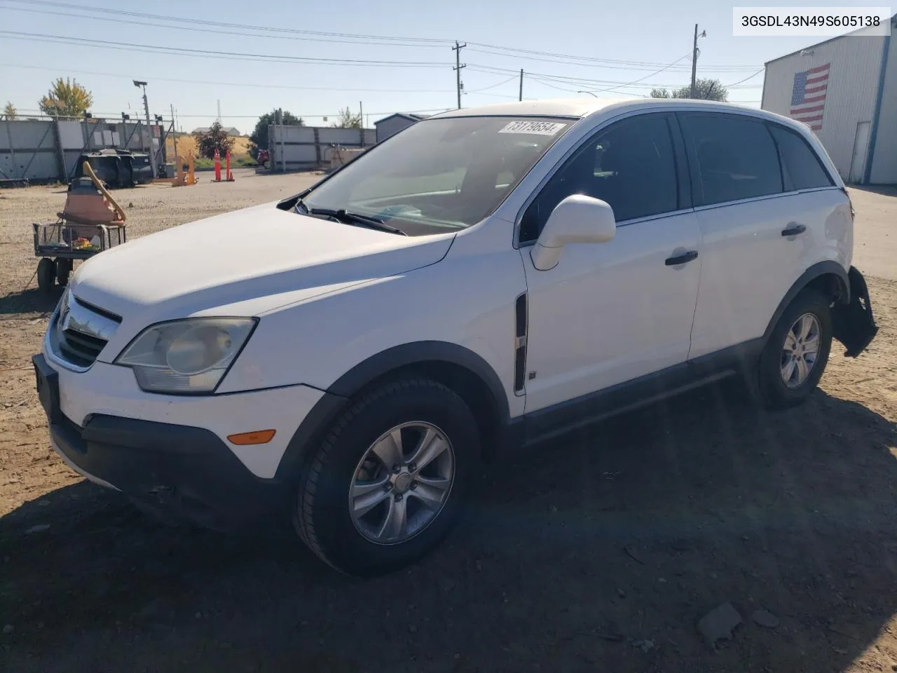 2009 Saturn Vue Xe VIN: 3GSDL43N49S605138 Lot: 73179654