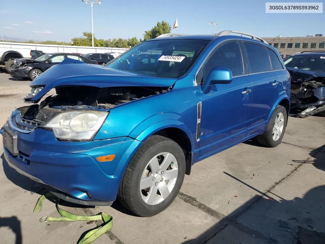 2009 Saturn Vue Xr VIN: 3GSDL63789S593962 Lot: 74935424