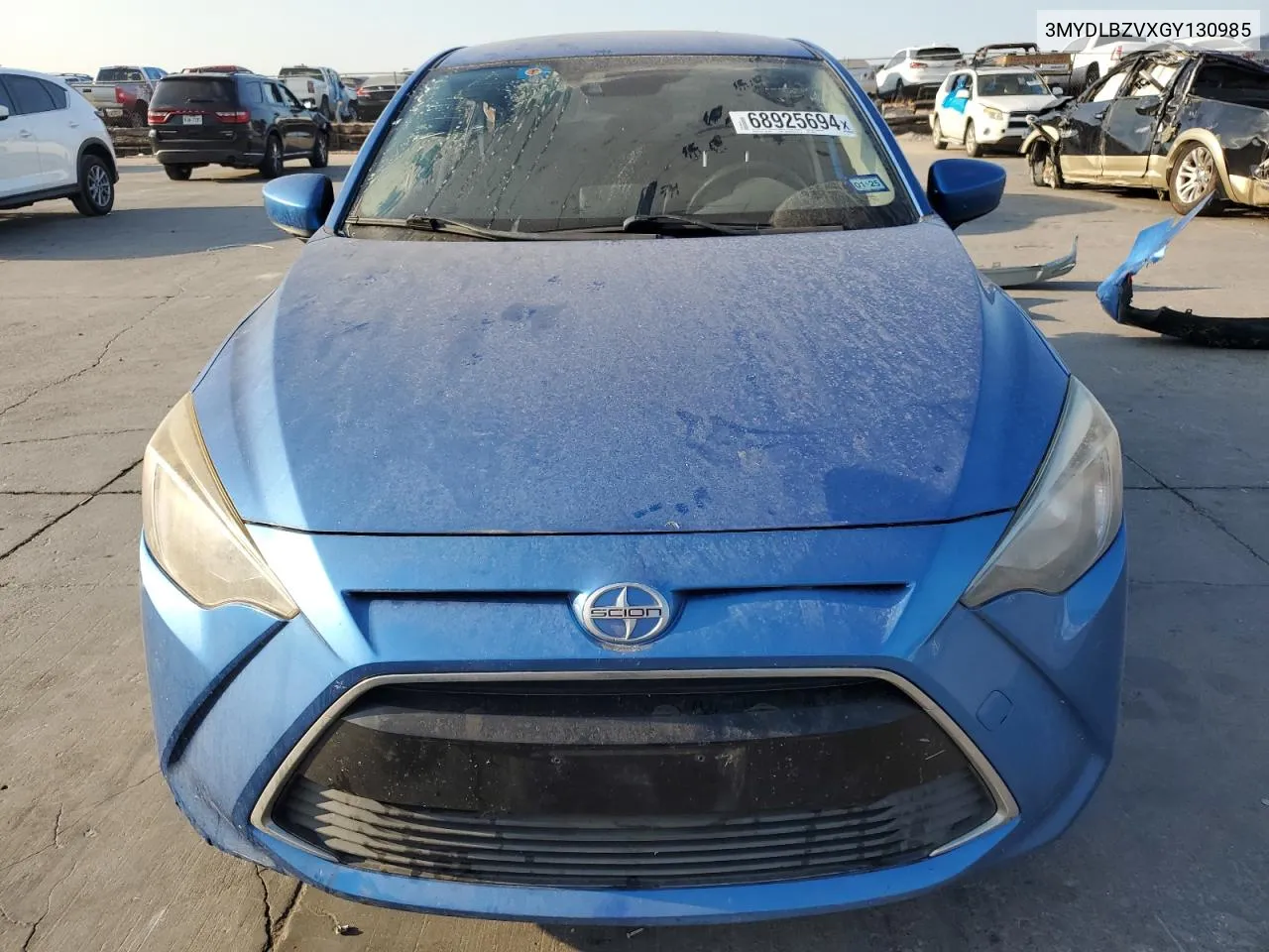 2016 Toyota Scion Ia VIN: 3MYDLBZVXGY130985 Lot: 68925694