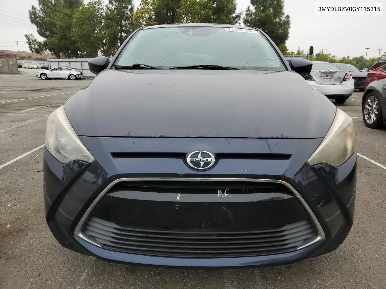 2016 Toyota Scion Ia VIN: 3MYDLBZV0GY115315 Lot: 71216434