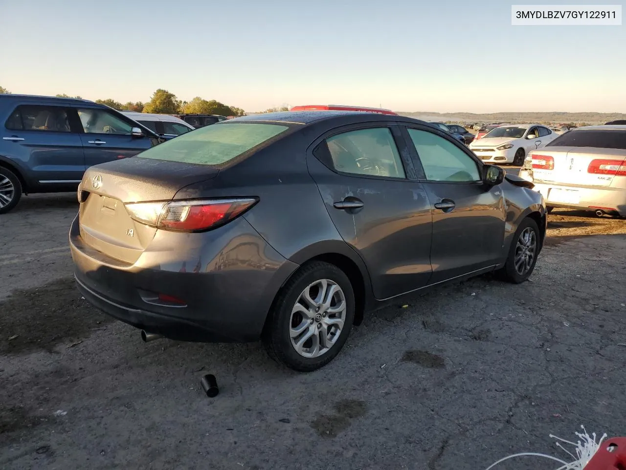 2016 Toyota Scion Ia VIN: 3MYDLBZV7GY122911 Lot: 75767384