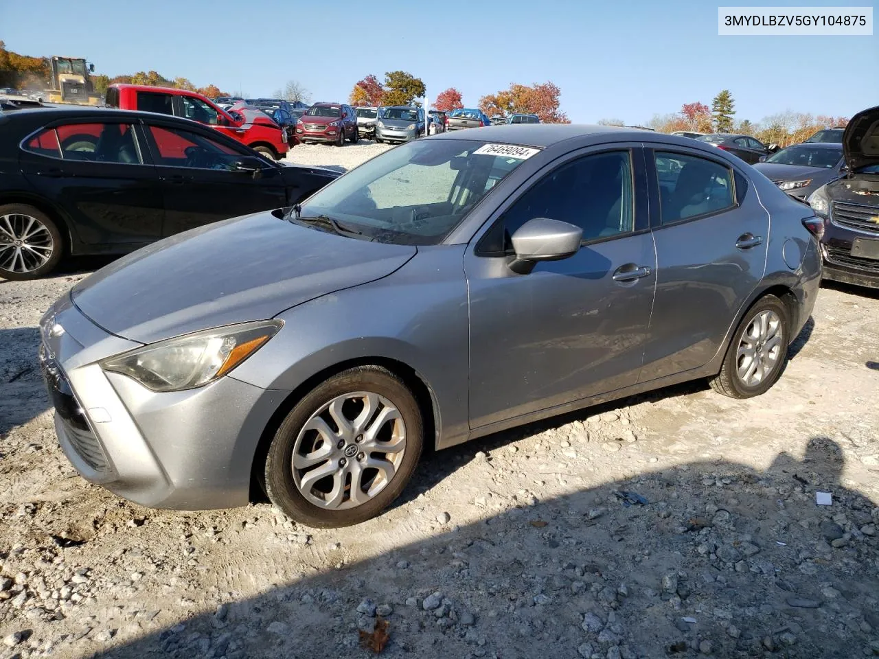 2016 Toyota Scion Ia VIN: 3MYDLBZV5GY104875 Lot: 76469094