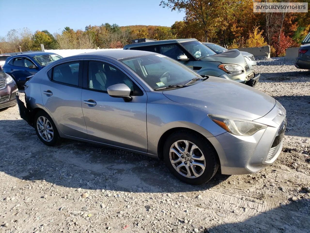 2016 Toyota Scion Ia VIN: 3MYDLBZV5GY104875 Lot: 76469094