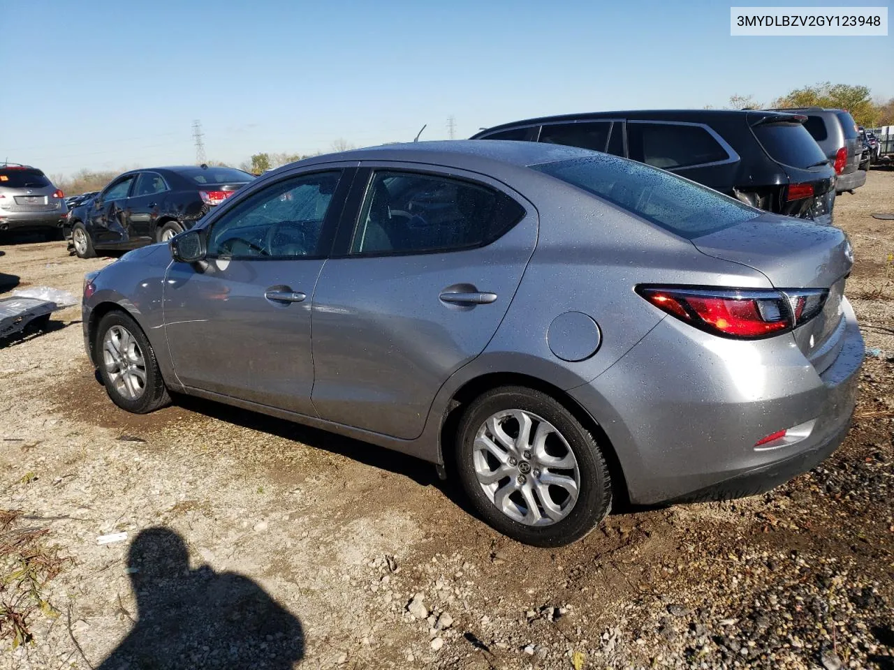 2016 Toyota Scion Ia VIN: 3MYDLBZV2GY123948 Lot: 78864474