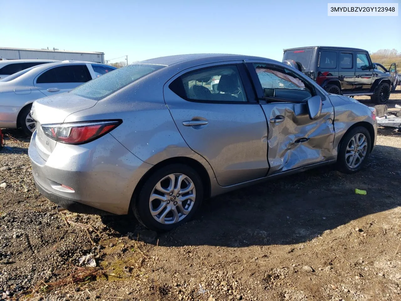 2016 Toyota Scion Ia VIN: 3MYDLBZV2GY123948 Lot: 78864474