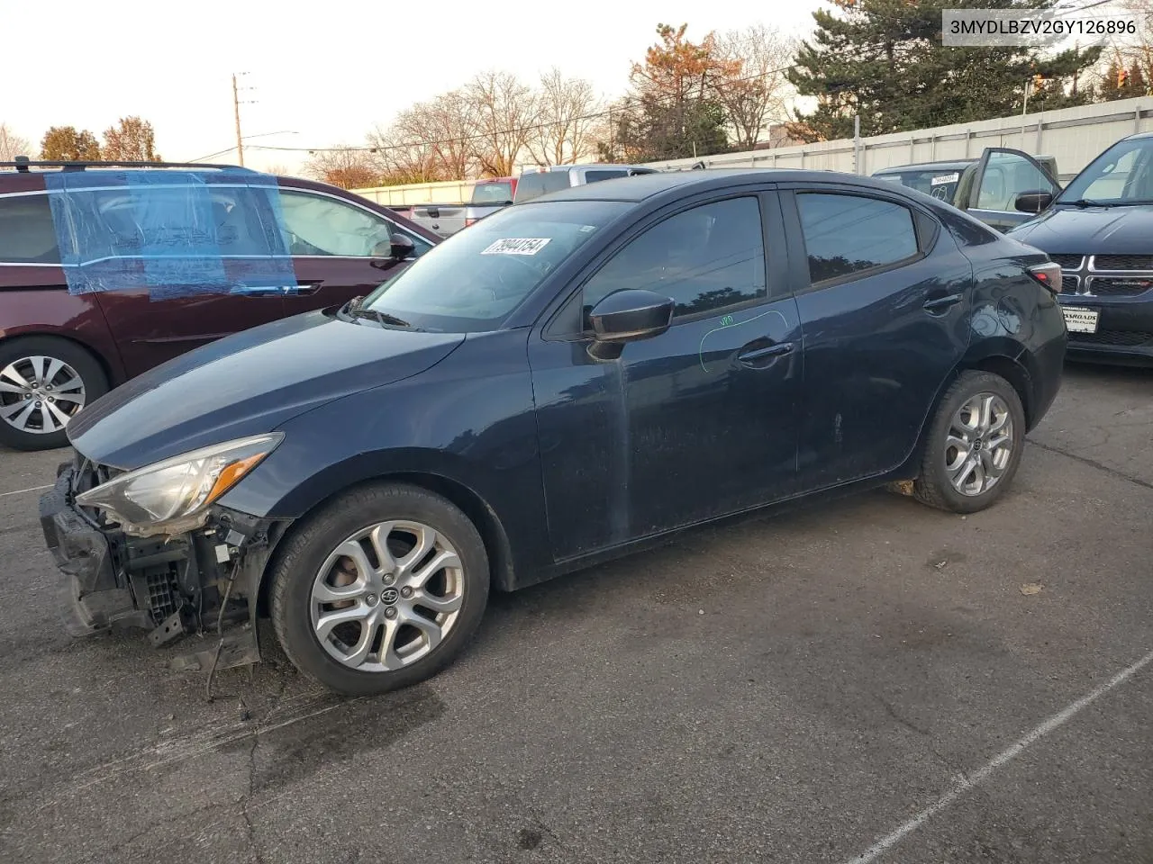 2016 Toyota Scion Ia VIN: 3MYDLBZV2GY126896 Lot: 79944154