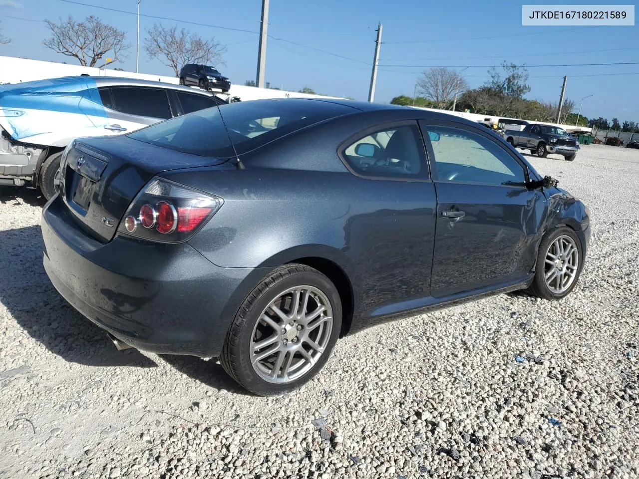 2008 Toyota Scion Tc VIN: JTKDE167180221589 Lot: 72074014