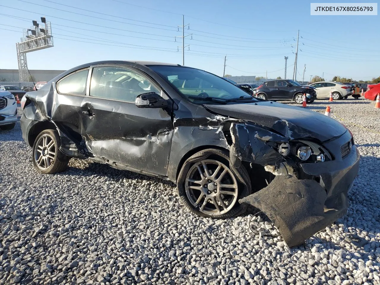 2008 Toyota Scion Tc VIN: JTKDE167X80256793 Lot: 76990144