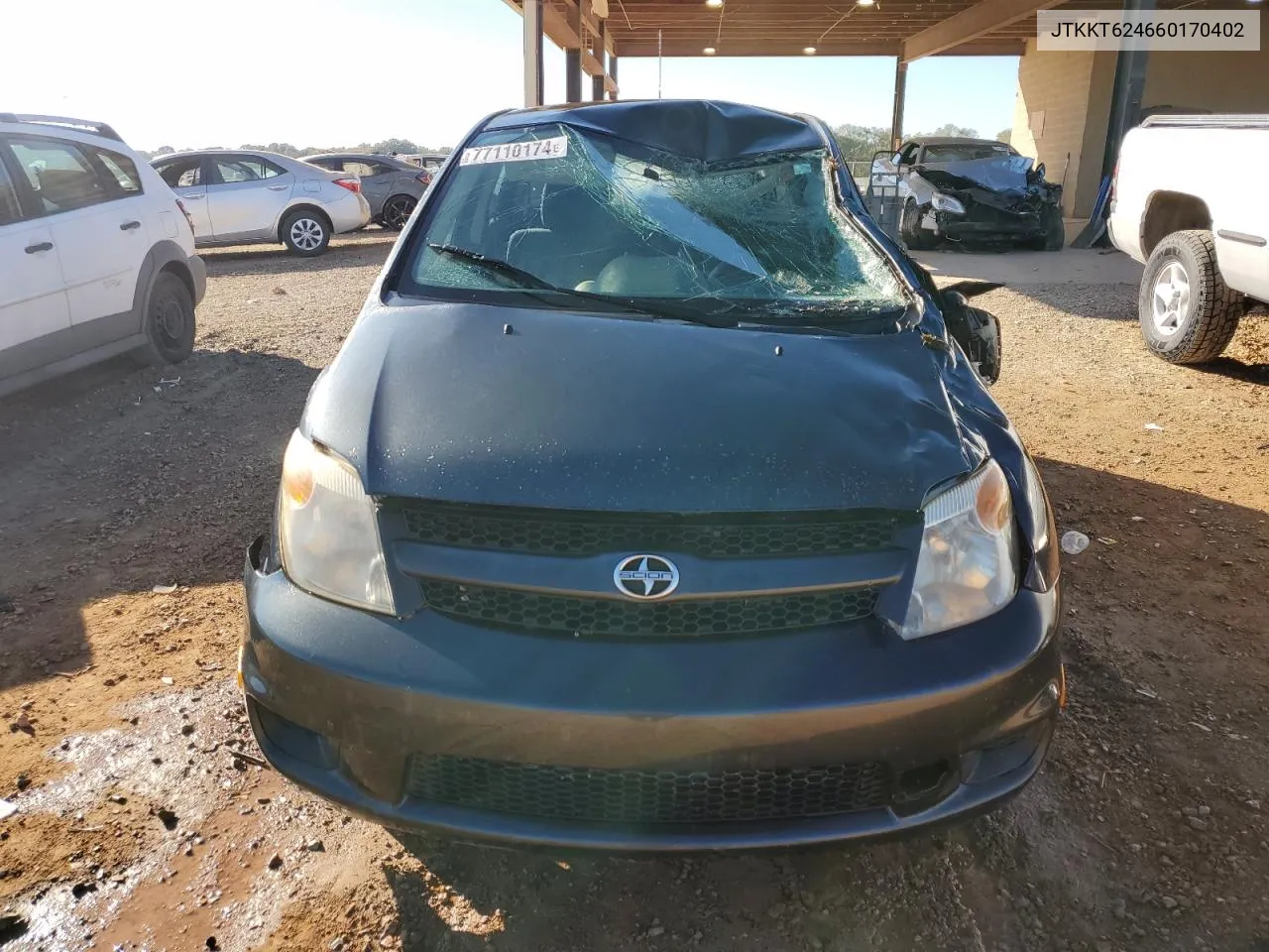 2006 Toyota Scion Xa VIN: JTKKT624660170402 Lot: 77110174