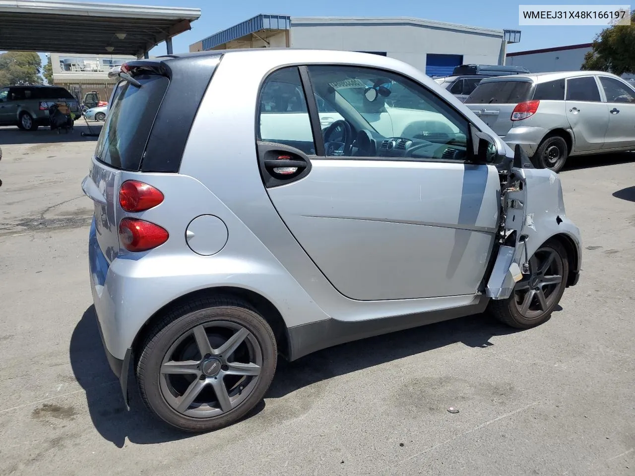 2008 Smart Fortwo Pure VIN: WMEEJ31X48K166197 Lot: 56339084