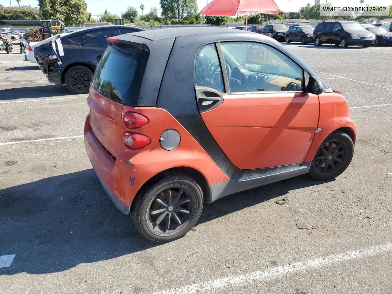 2008 Smart Fortwo Pure VIN: WMEEJ31X08K179402 Lot: 64913054