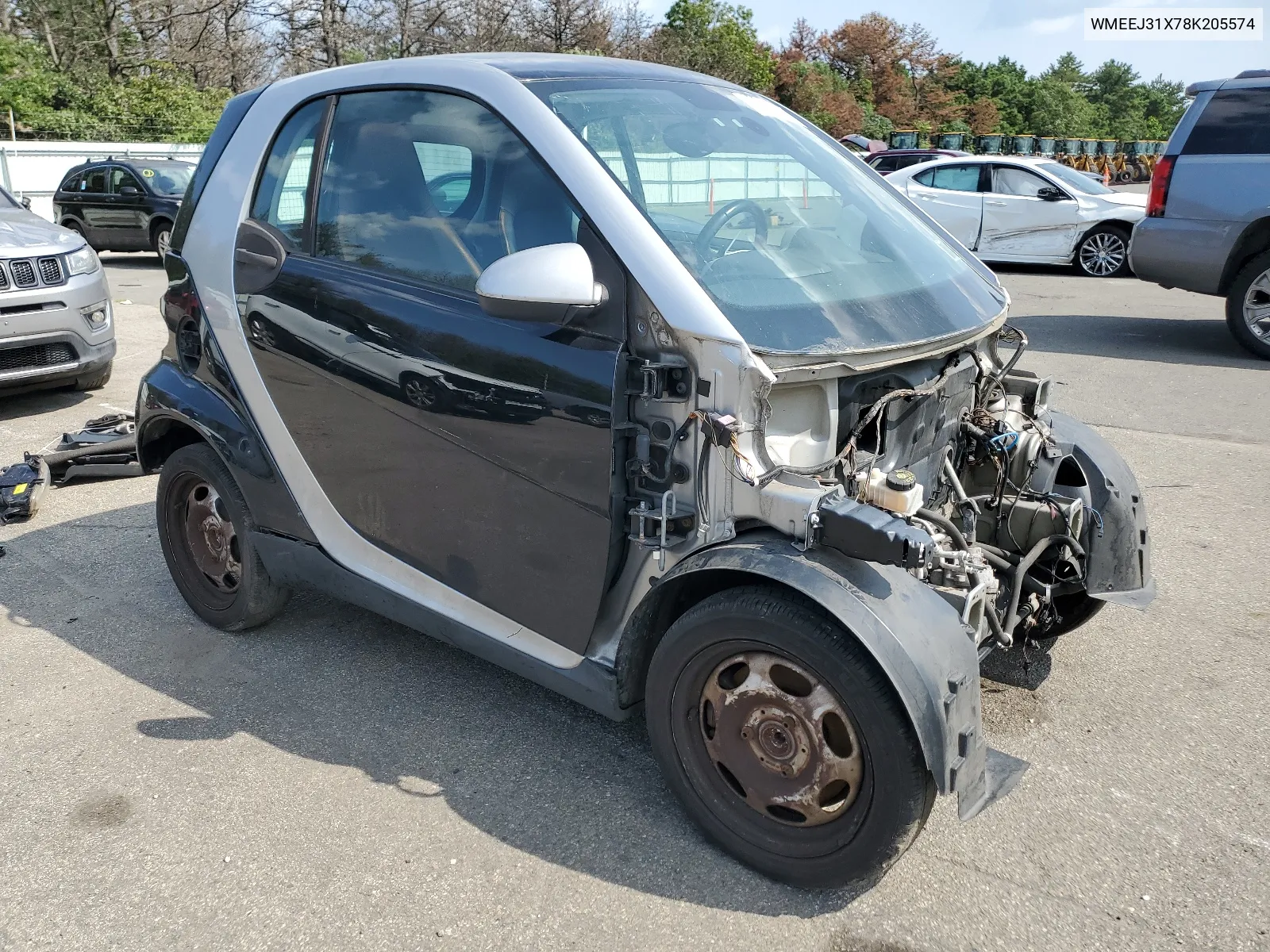 2008 Smart Fortwo Pure VIN: WMEEJ31X78K205574 Lot: 67711894