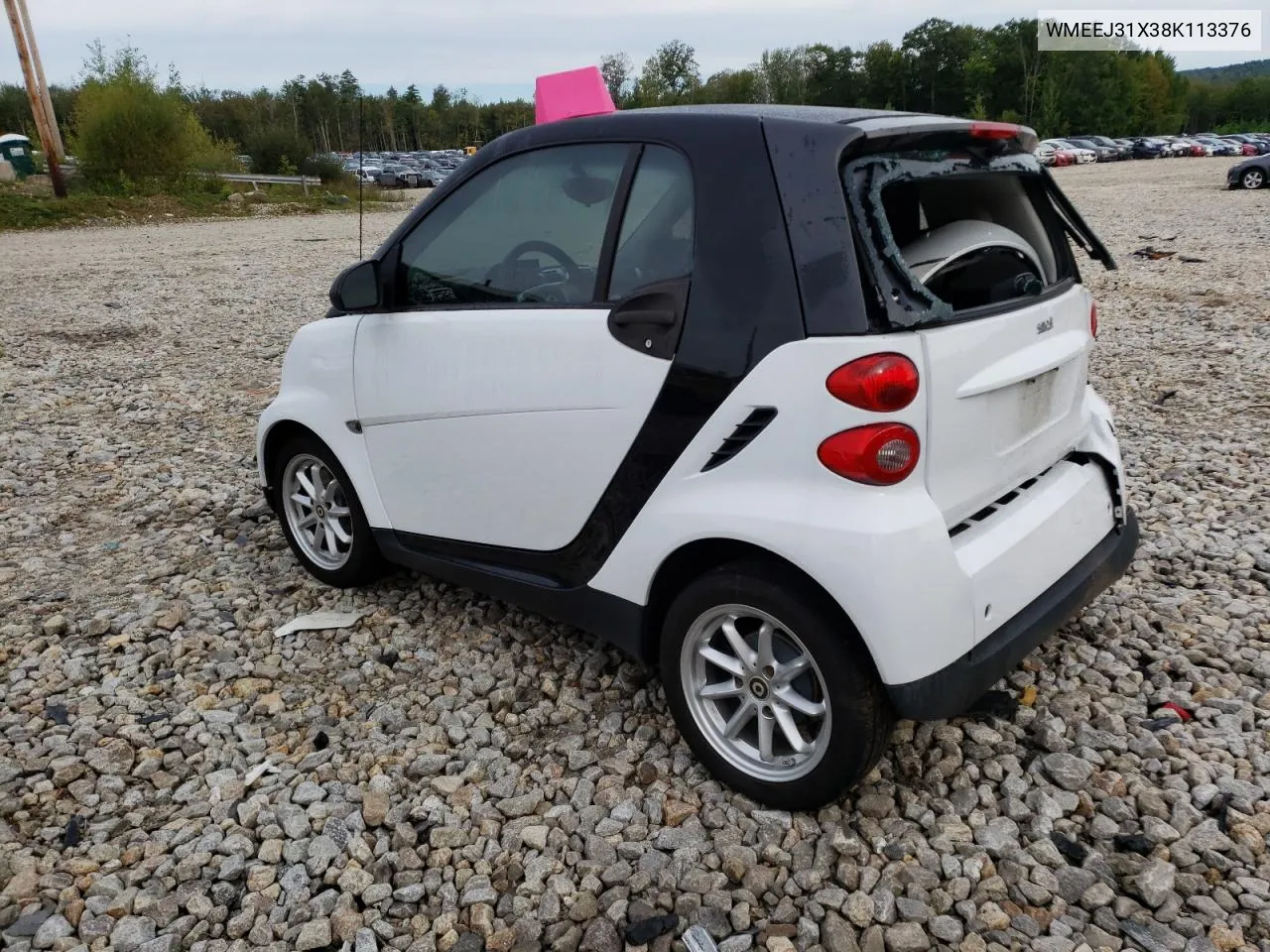 2008 Smart Fortwo Pure VIN: WMEEJ31X38K113376 Lot: 68267413