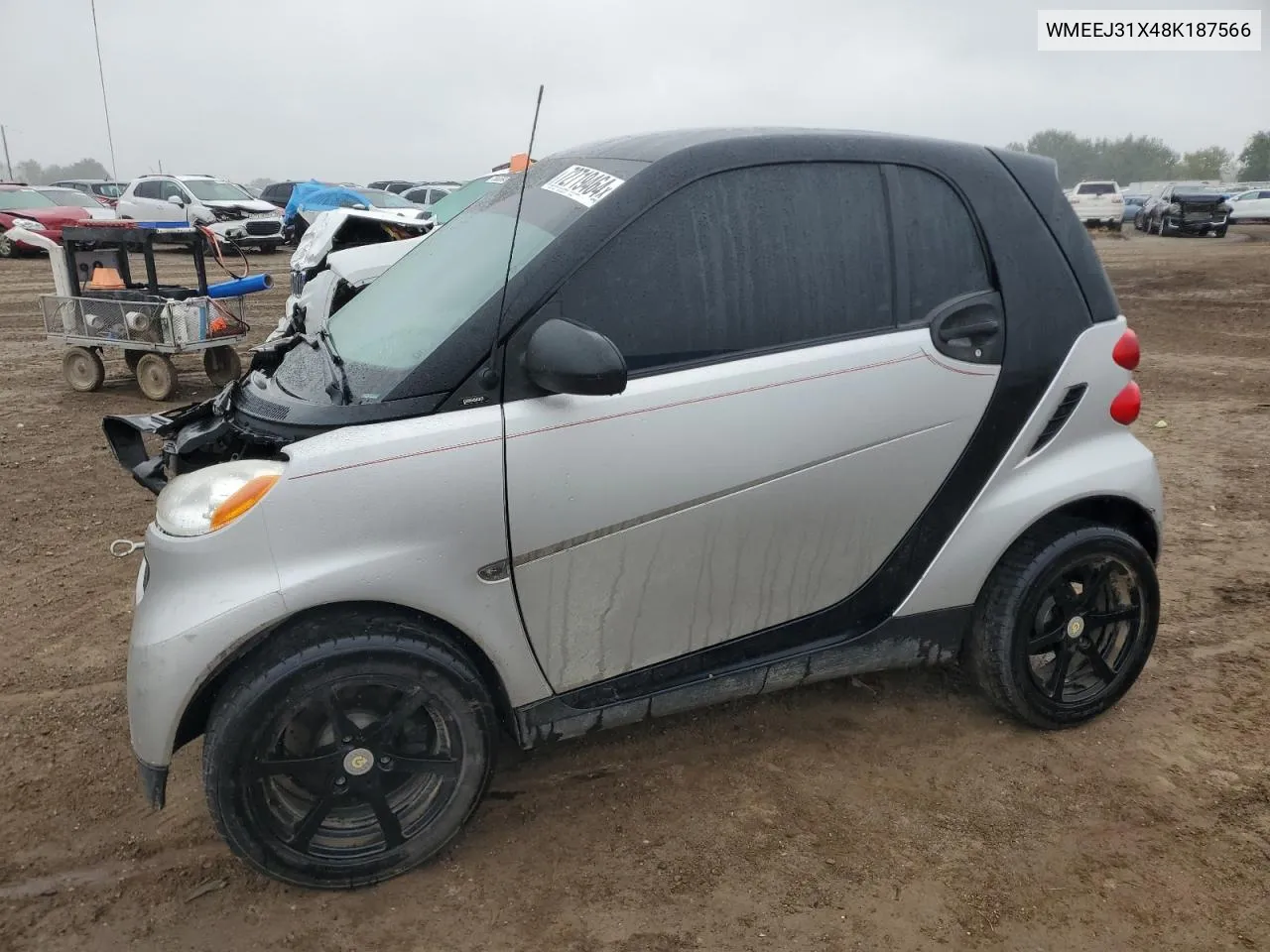 2008 Smart Fortwo Pure VIN: WMEEJ31X48K187566 Lot: 72719464