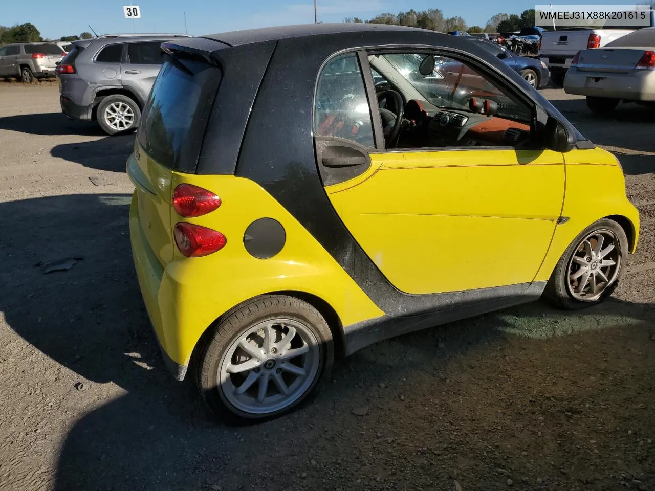 WMEEJ31X88K201615 2008 Smart Fortwo Pure