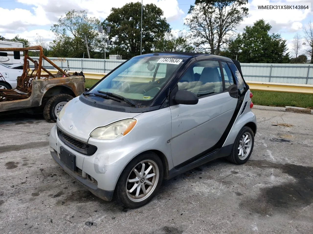 2008 Smart Fortwo Passion VIN: WMEEK31X58K143864 Lot: 73479634