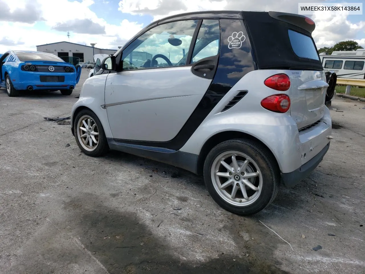 2008 Smart Fortwo Passion VIN: WMEEK31X58K143864 Lot: 73479634