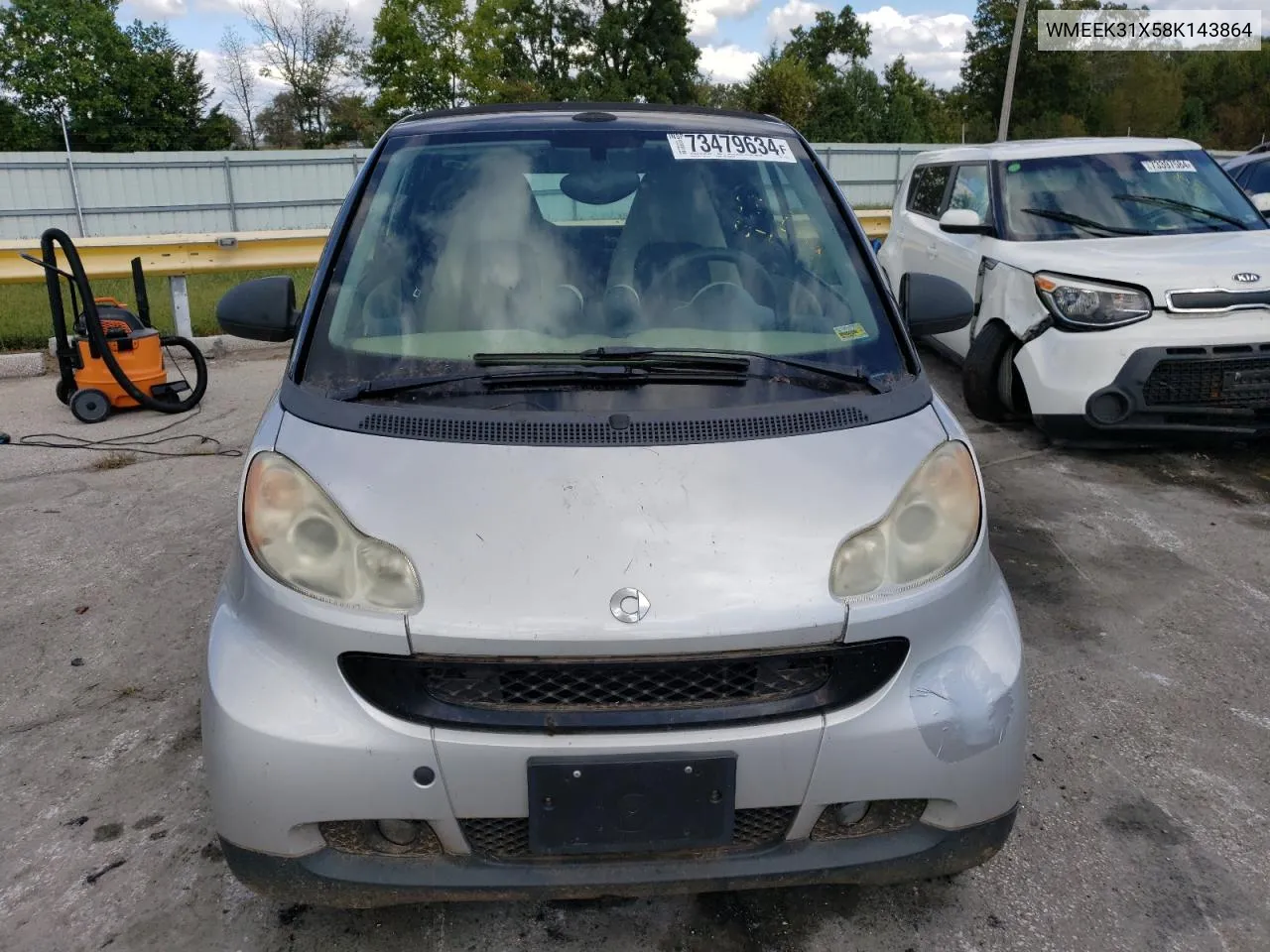 2008 Smart Fortwo Passion VIN: WMEEK31X58K143864 Lot: 73479634