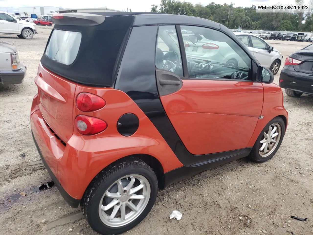 2008 Smart Fortwo Passion VIN: WMEEK31X38K208422 Lot: 74702744