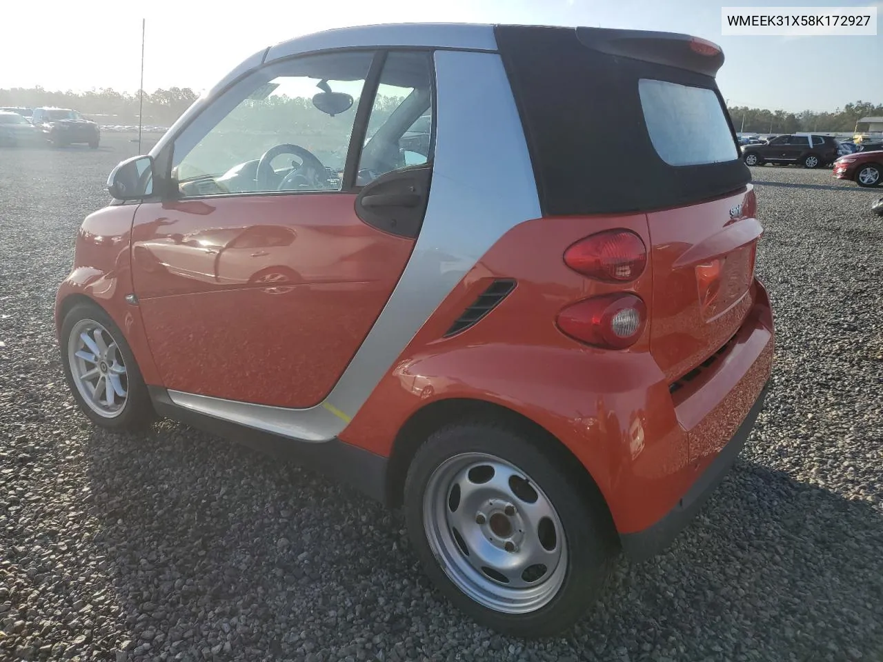 2008 Smart Fortwo Passion VIN: WMEEK31X58K172927 Lot: 75987934