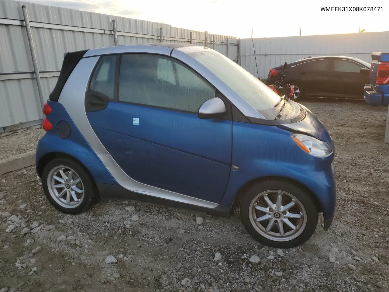 2008 Smart Fortwo Passion VIN: WMEEK31X08K078471 Lot: 76092474