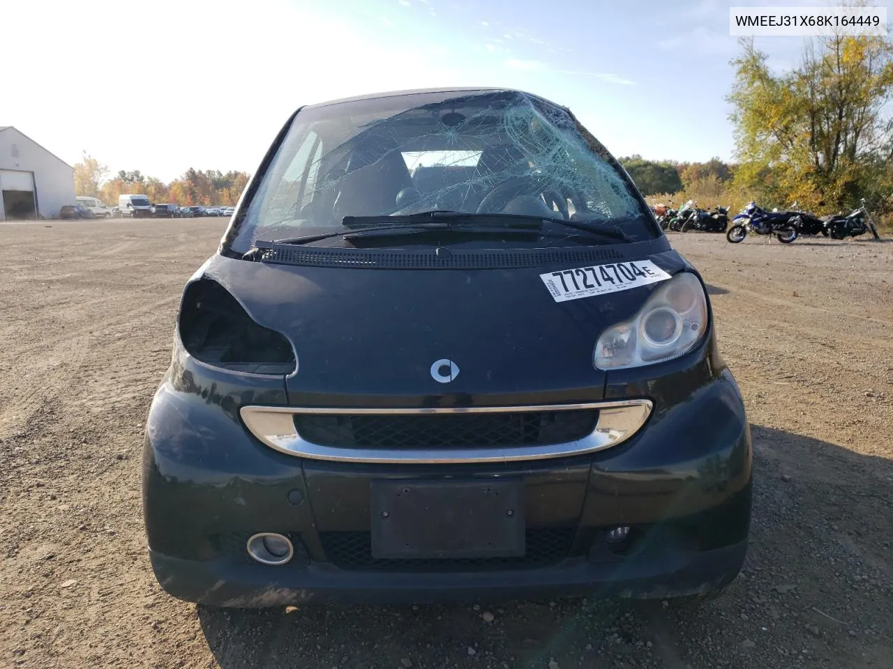 2008 Smart Fortwo Pure VIN: WMEEJ31X68K164449 Lot: 77274704