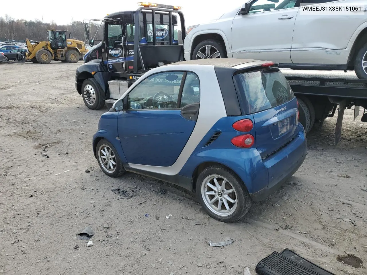 2008 Smart Fortwo Pure VIN: WMEEJ31X38K151061 Lot: 78994334