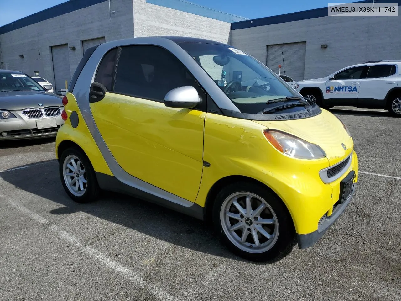 2008 Smart Fortwo Pure VIN: WMEEJ31X38K111742 Lot: 79501784