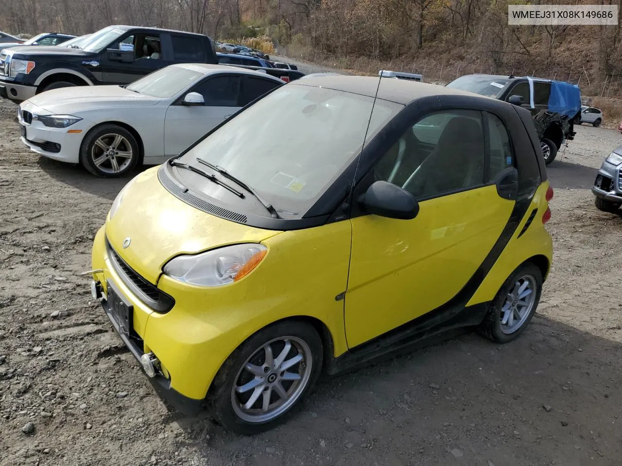 2008 Smart Fortwo Pure VIN: WMEEJ31X08K149686 Lot: 79759754