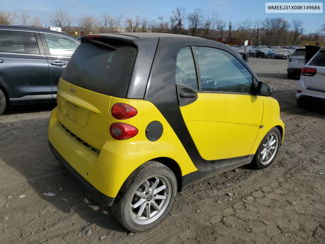 2008 Smart Fortwo Pure VIN: WMEEJ31X08K149686 Lot: 79759754