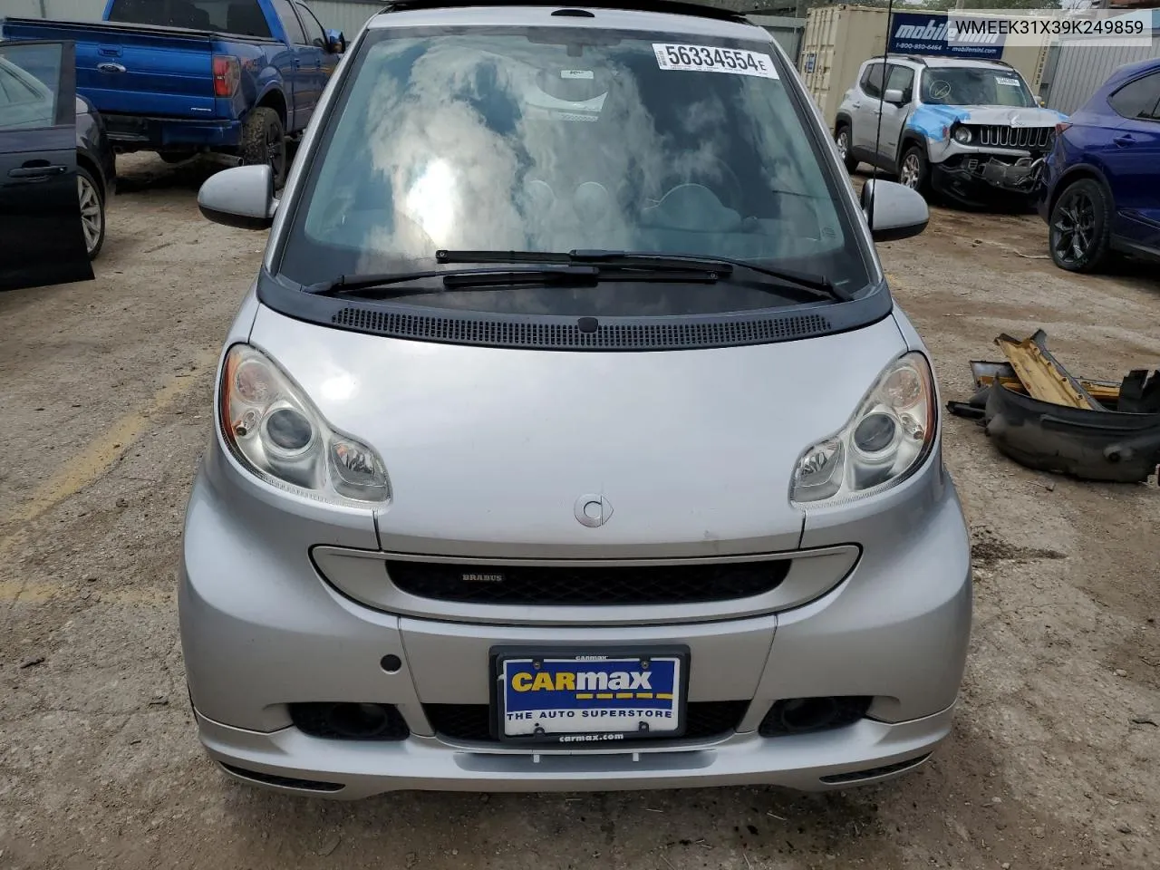 2009 Smart Fortwo Passion VIN: WMEEK31X39K249859 Lot: 56334554