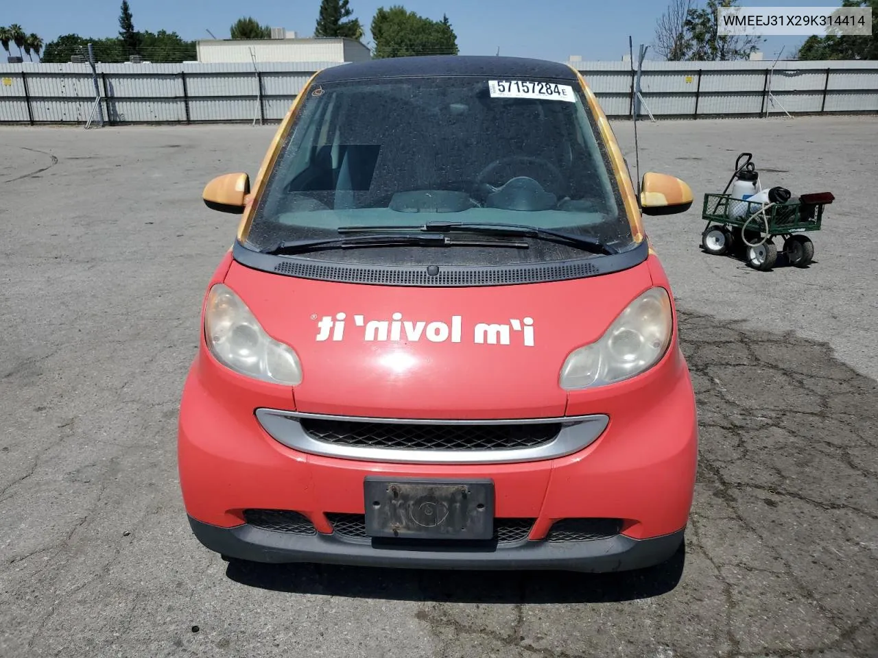 2009 Smart Fortwo Pure VIN: WMEEJ31X29K314414 Lot: 57157284