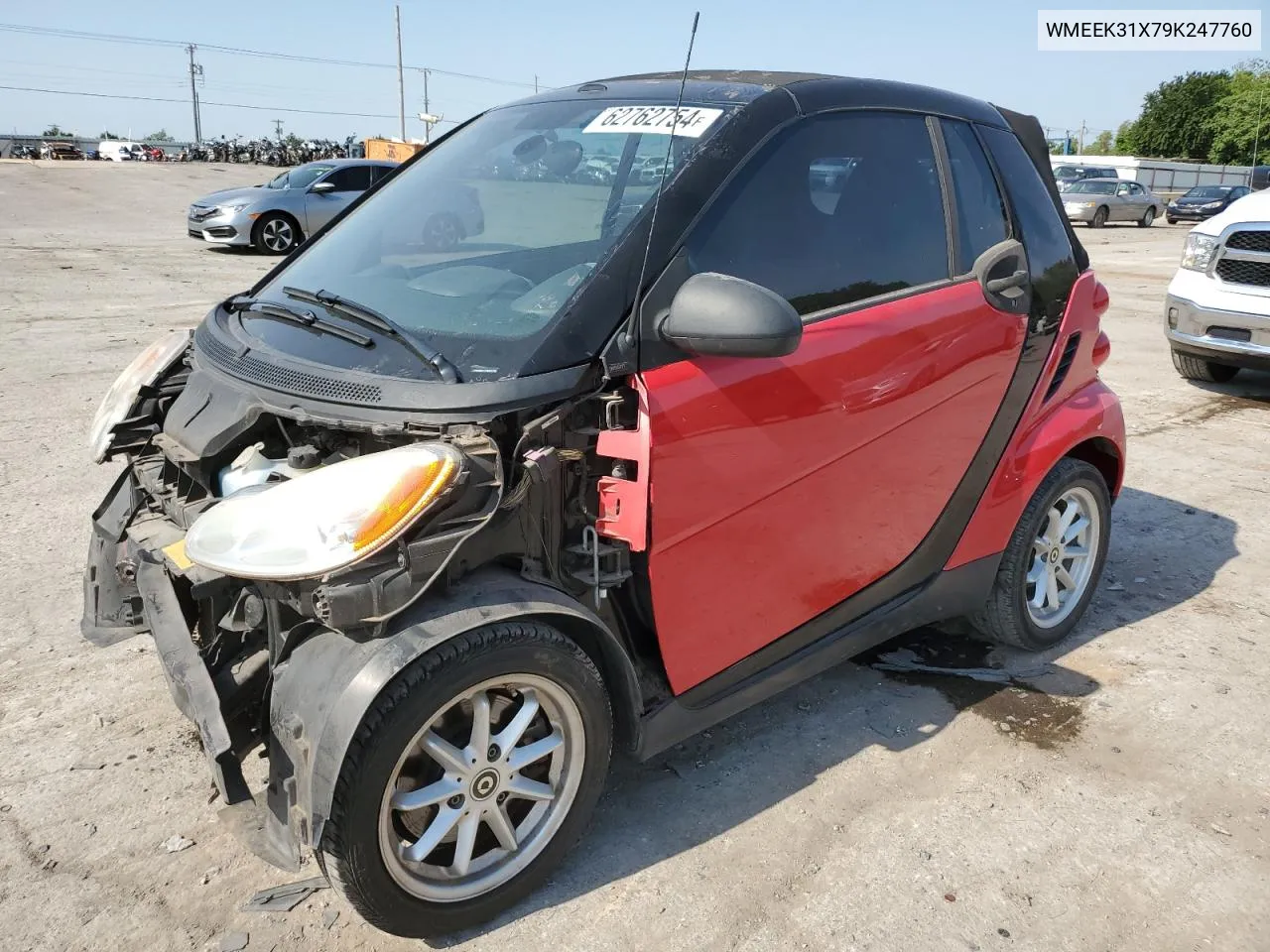 2009 Smart Fortwo Passion VIN: WMEEK31X79K247760 Lot: 62762754