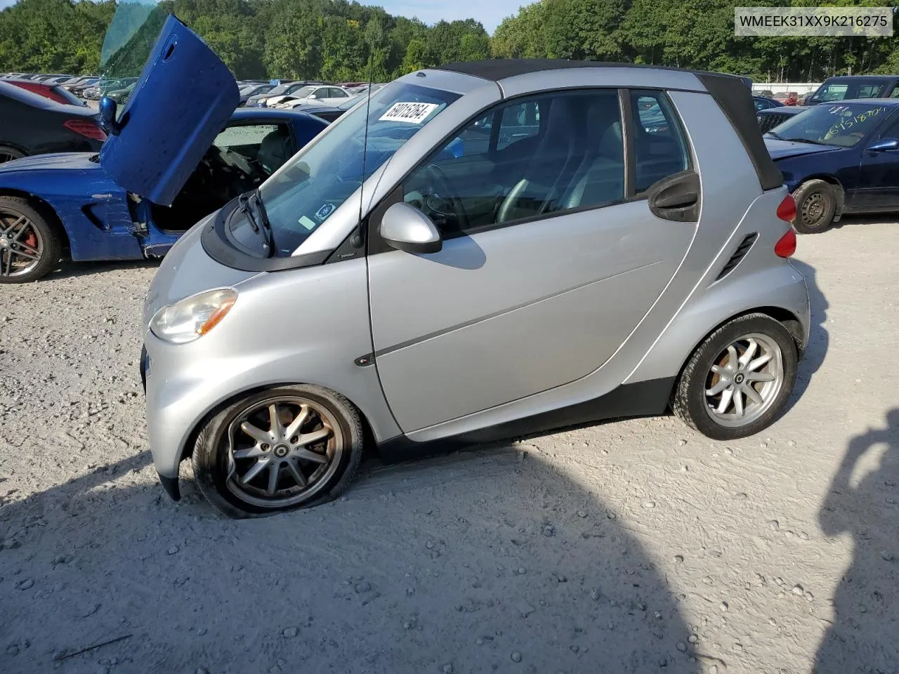 2009 Smart Fortwo Passion VIN: WMEEK31XX9K216275 Lot: 69015264