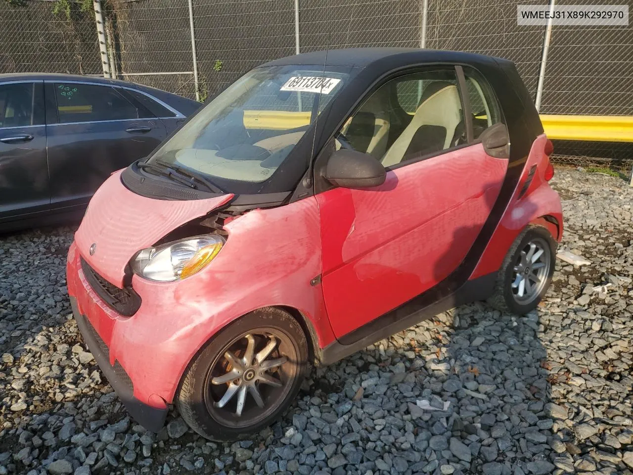 WMEEJ31X89K292970 2009 Smart Fortwo Pure