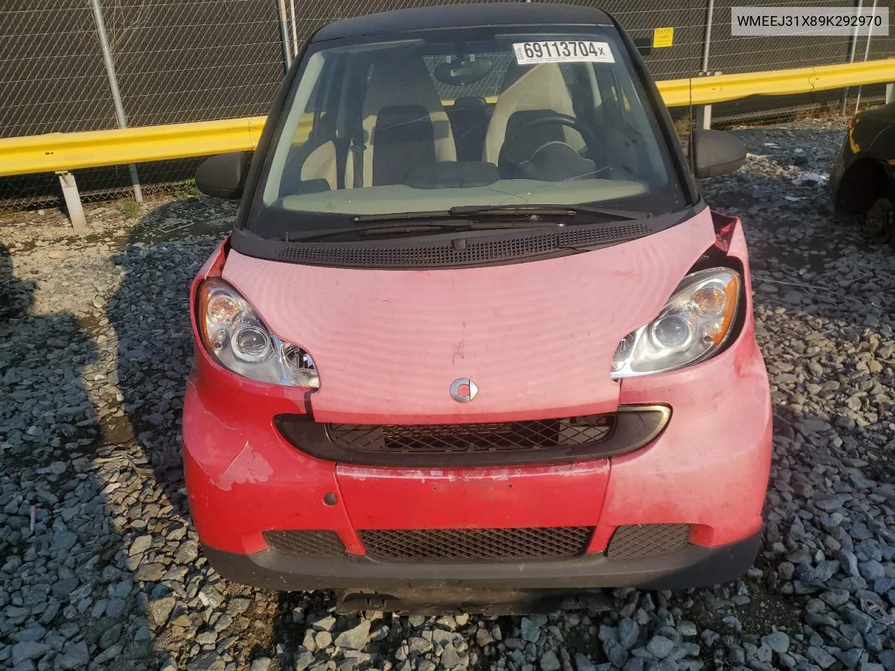 2009 Smart Fortwo Pure VIN: WMEEJ31X89K292970 Lot: 69113704