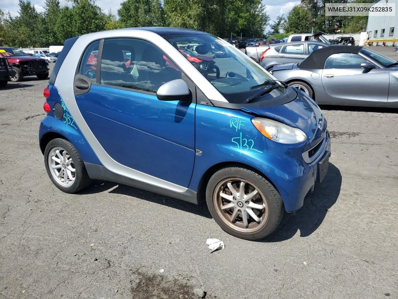 WMEEJ31X09K252835 2009 Smart Fortwo Pure