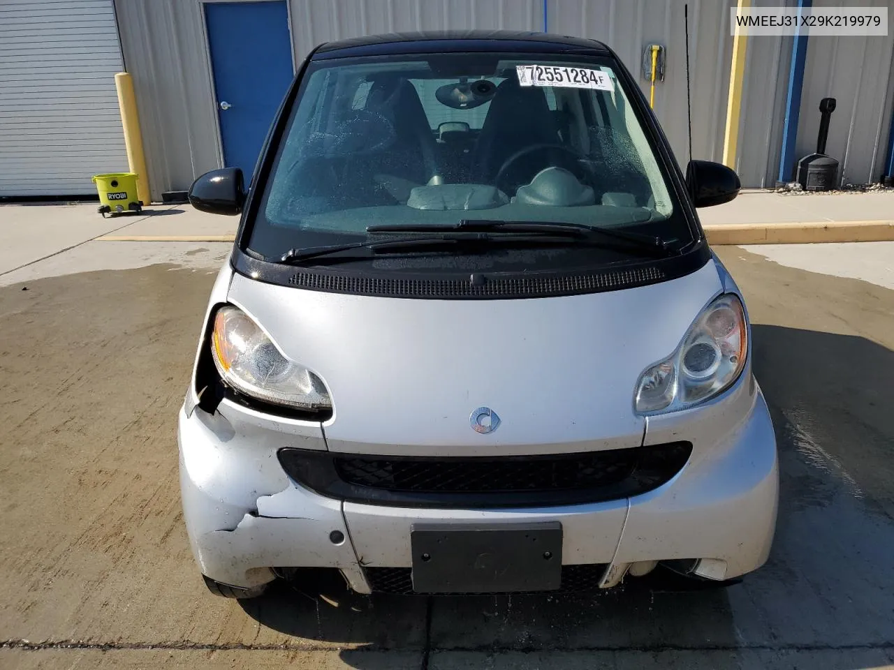 2009 Smart Fortwo Pure VIN: WMEEJ31X29K219979 Lot: 72551284