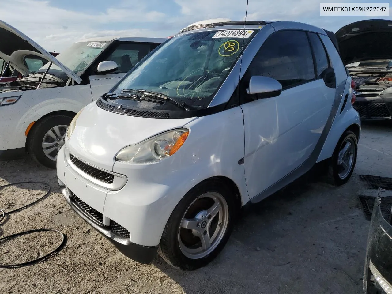 2009 Smart Fortwo Passion VIN: WMEEK31X69K222347 Lot: 74204894