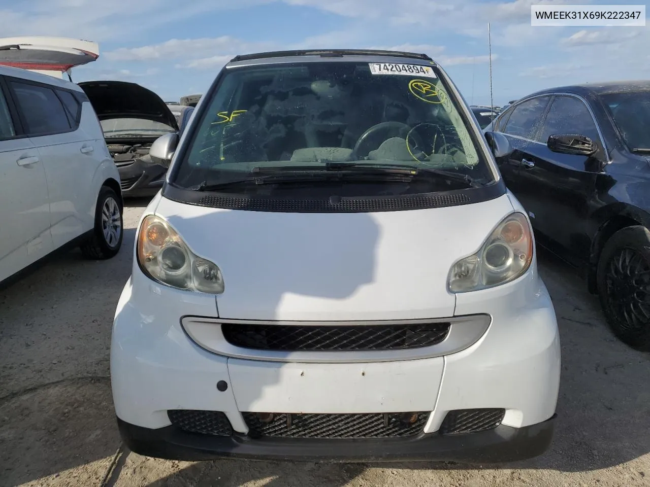 2009 Smart Fortwo Passion VIN: WMEEK31X69K222347 Lot: 74204894