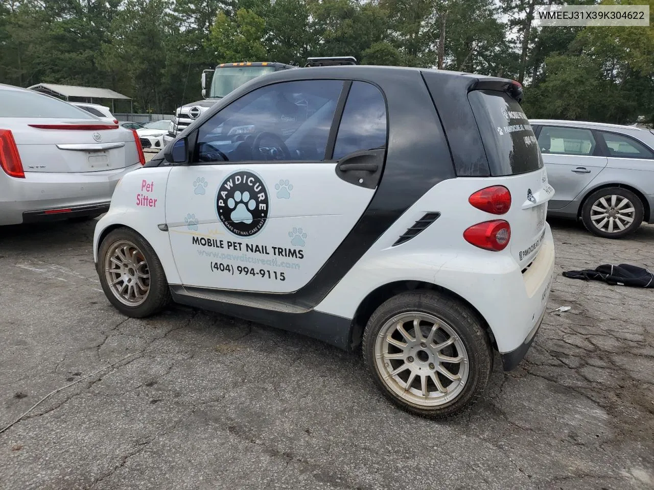 2009 Smart Fortwo Pure VIN: WMEEJ31X39K304622 Lot: 74598114